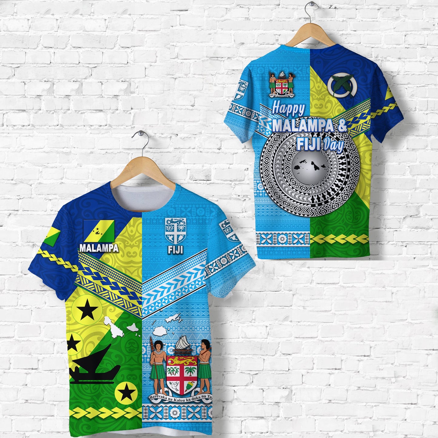 Happy Vanuatu Malampa Province And Fiji Day T Shirt Together
