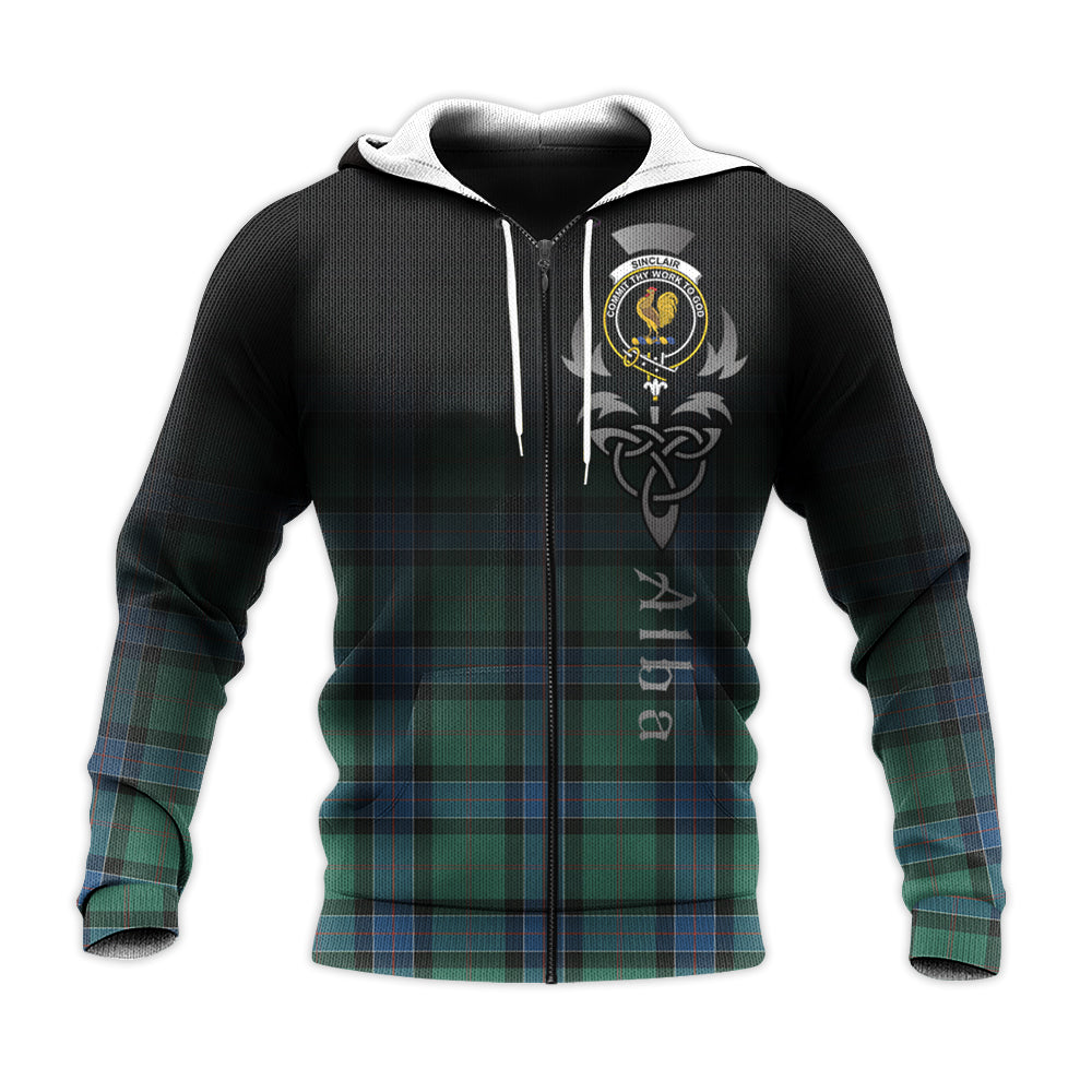 Printivon Sinclair Hunting Ancient Tartan Crest Alba Celtic Hoodie