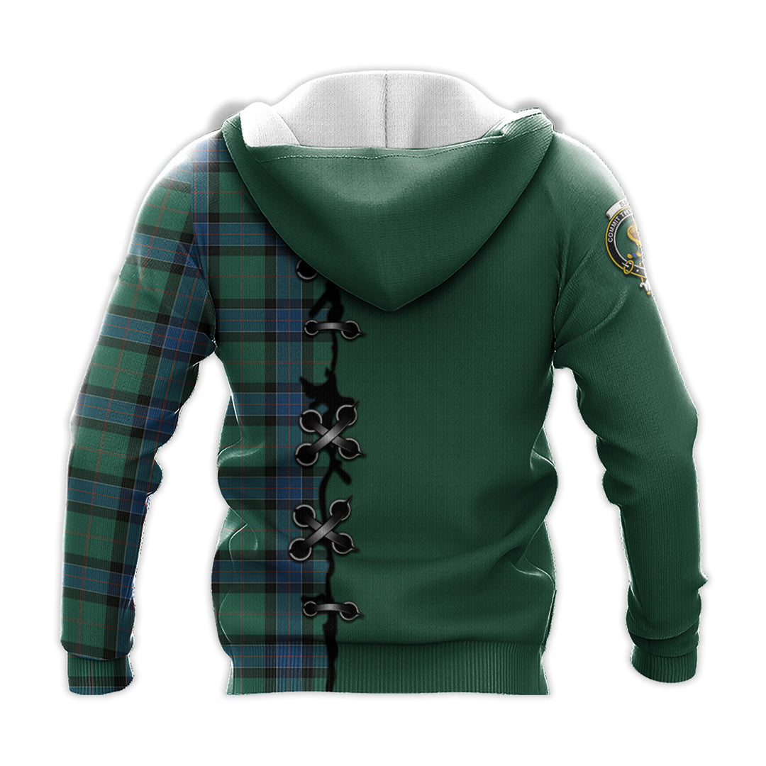 Printivon Sinclair Hunting Ancient Tartan Hoodie Lion Rampant And Celtic Thistle Style