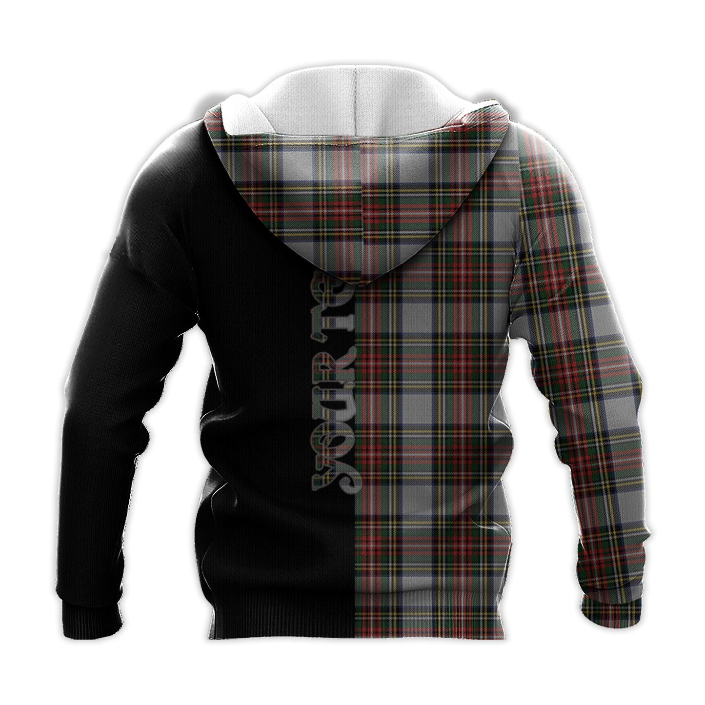 Printivon Stewart Dress Tartan Personalize Half Hoodie