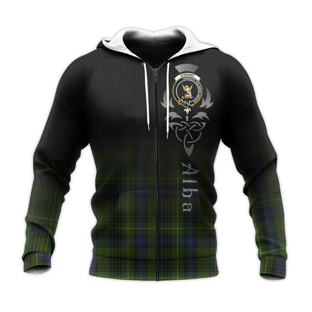 Printivon Stewart Hunting Tartan Crest Alba Celtic Hoodie