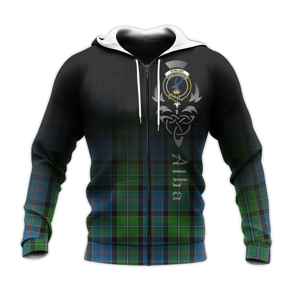 Printivon Stirling Tartan Crest Alba Celtic Hoodie