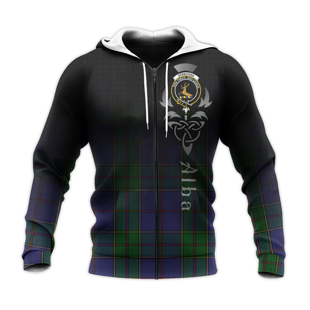 Printivon Strachan Tartan Crest Alba Celtic Hoodie