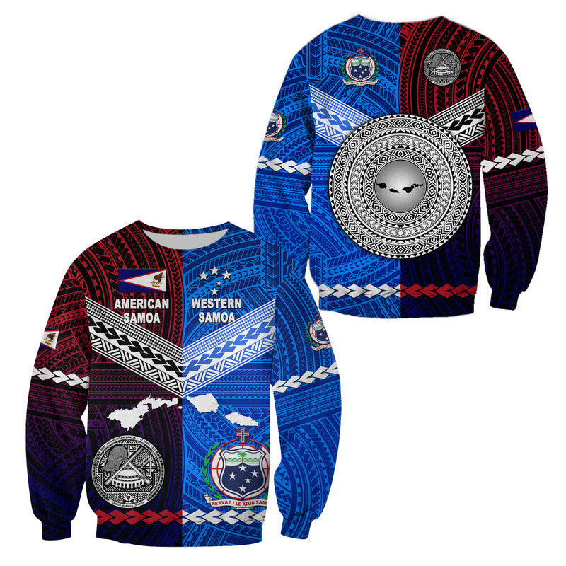 American Samoa And Western Samoa Sweatshirt Together