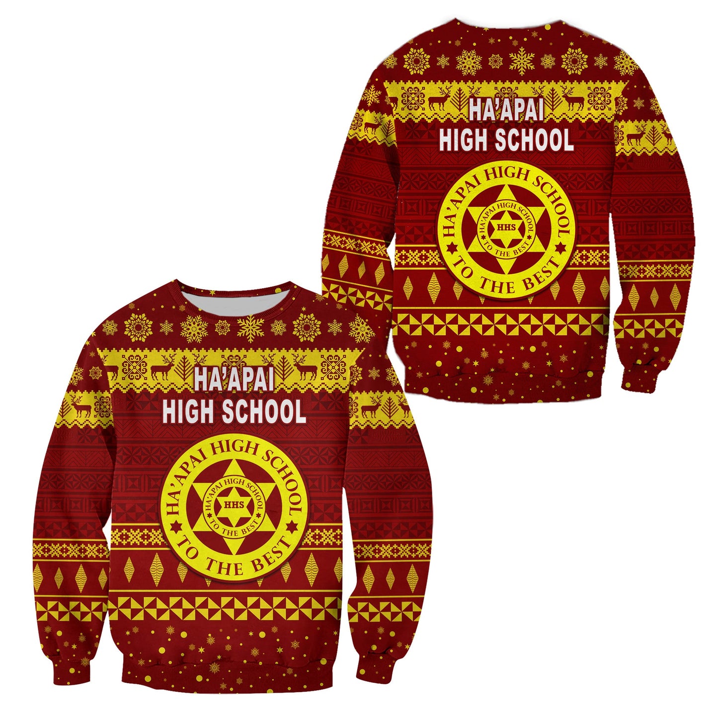 Ha'apai High School Christmas Sweatshirt Simple Style