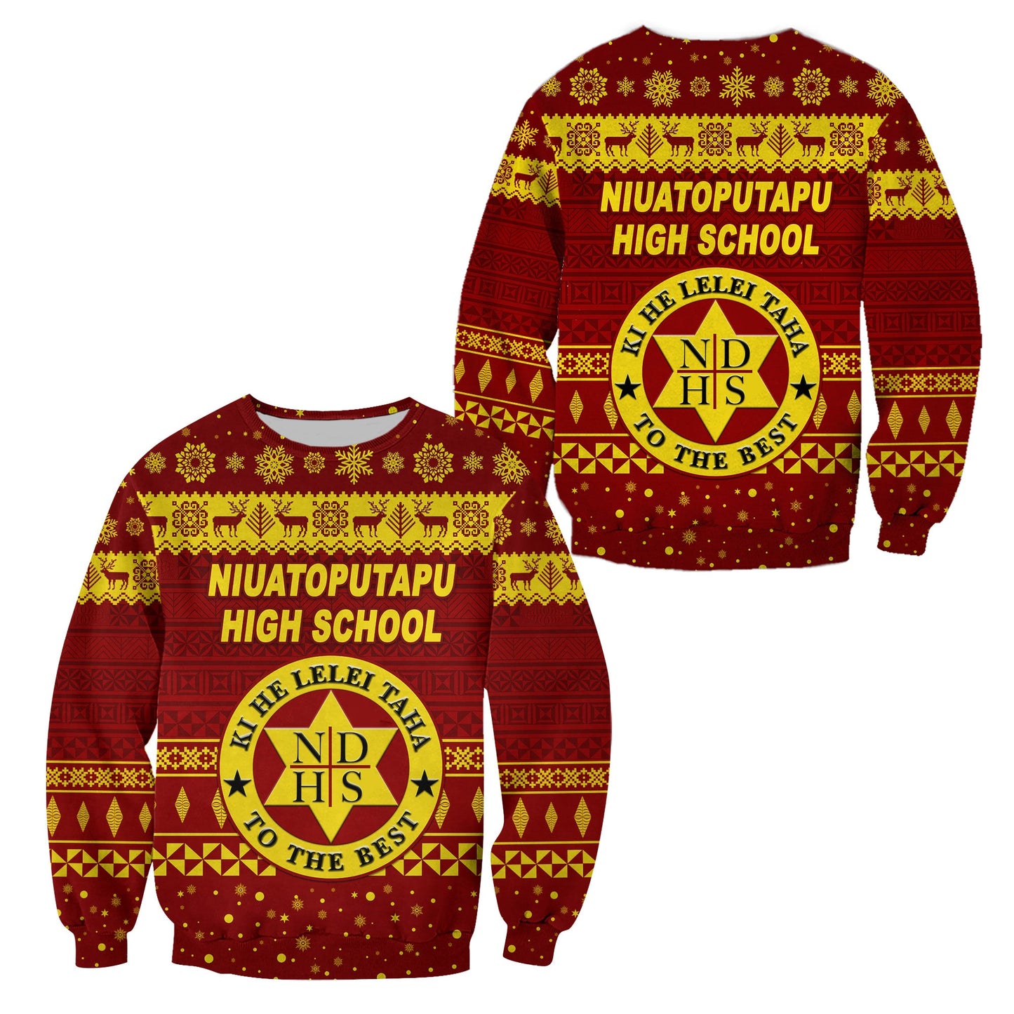 Niuatoputapu High School Christmas Sweatshirt Simple Style