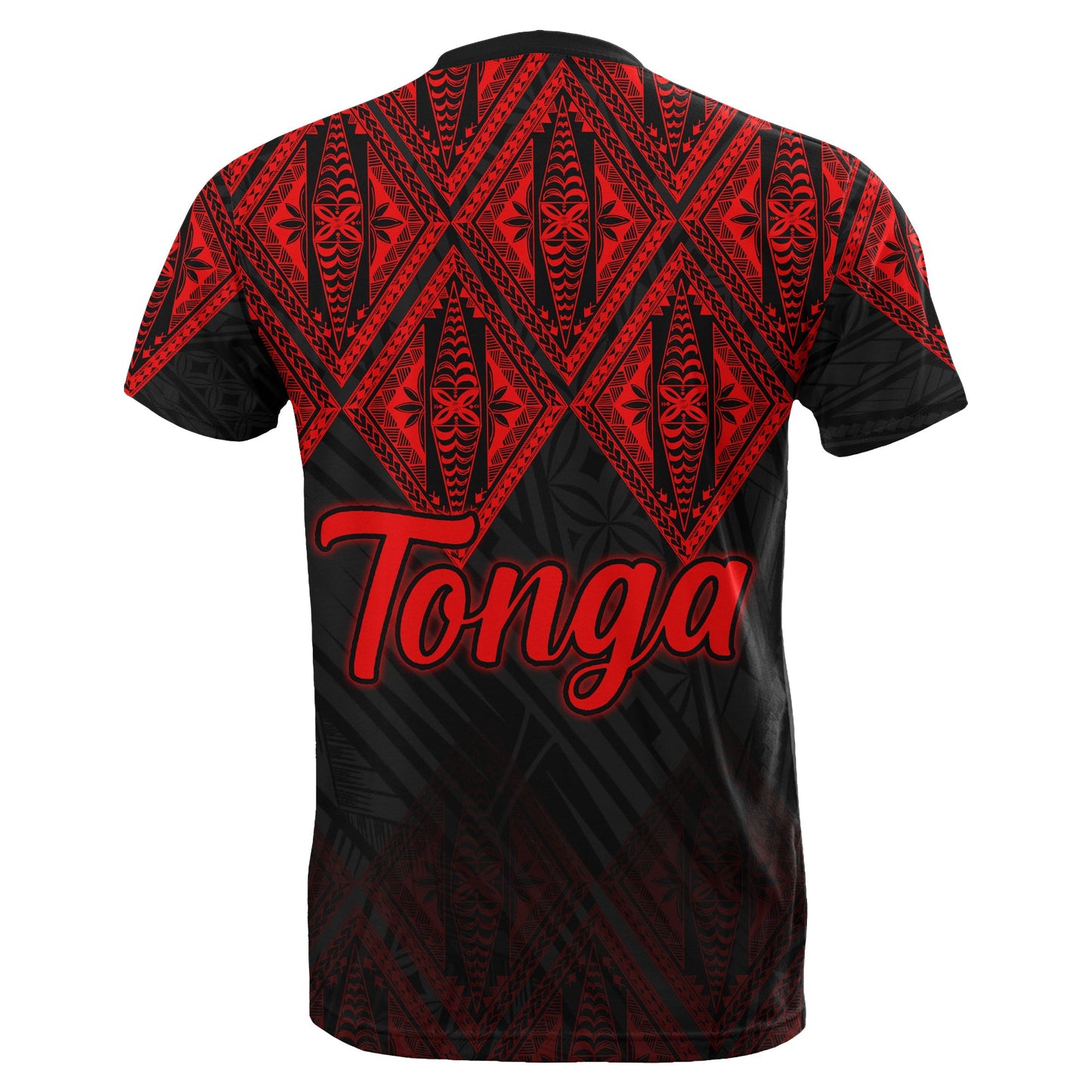 Tonga T Shirt Ngatu Black And Red Style