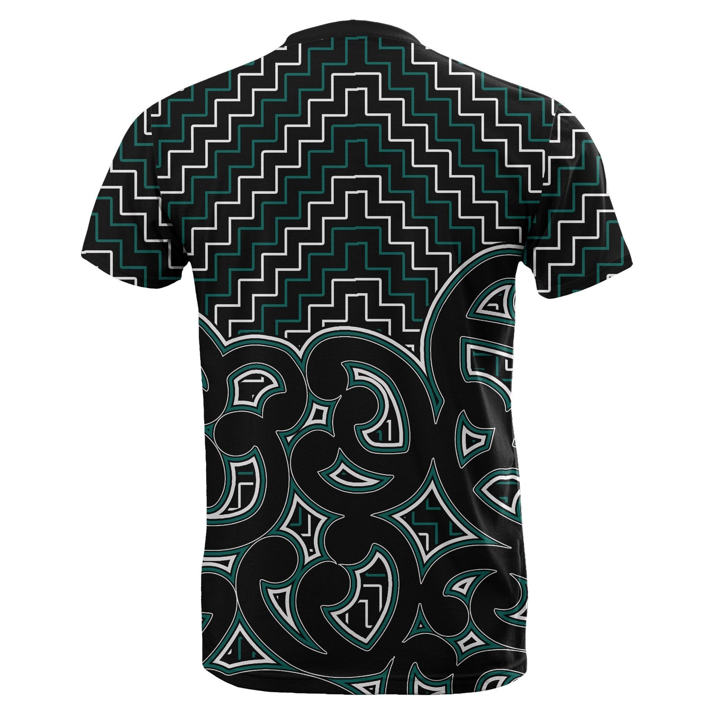 New Zealand T Shirt Maori Graphic Tee Patterns Green