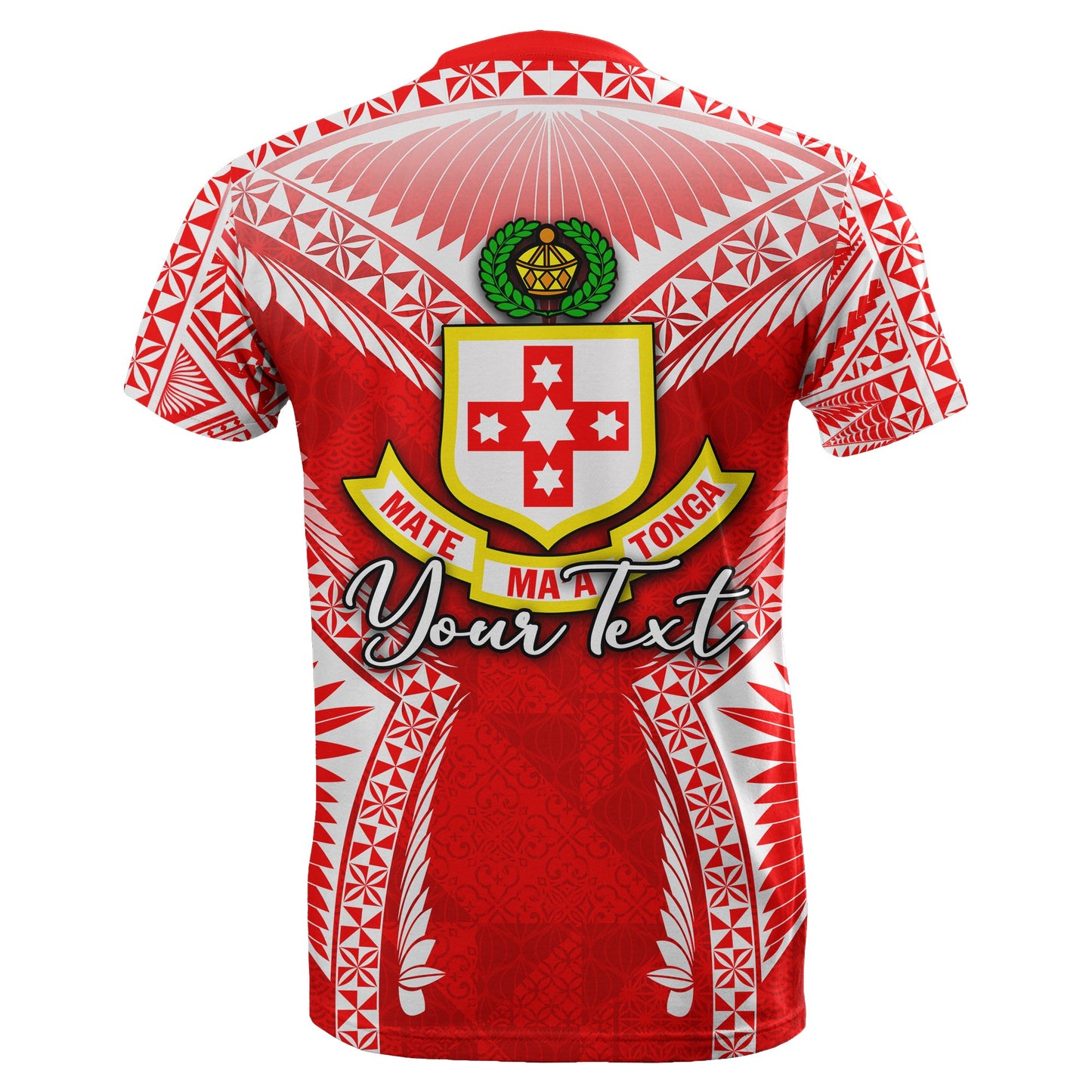 Custom Personalised Kolisi Tonga T Shirt Red Style