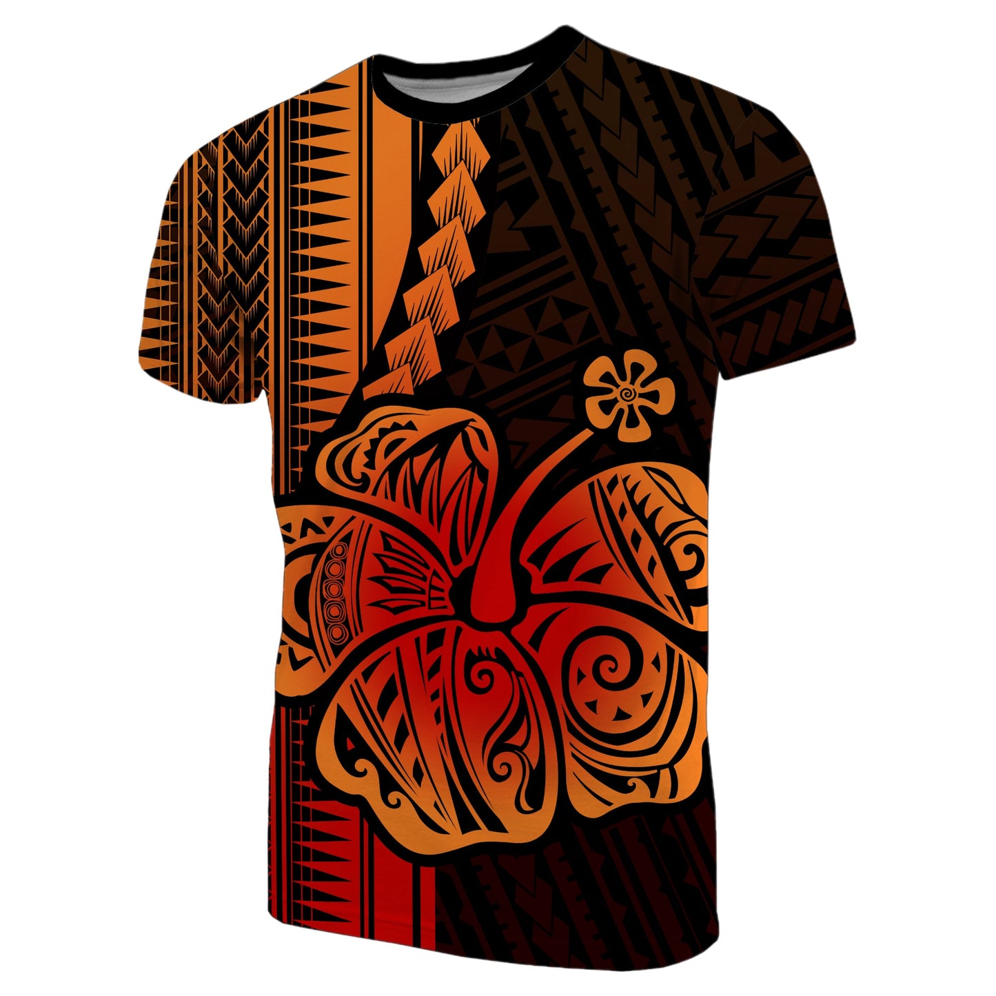 Polynesian Hibiscus T Shirt Hawaiian Style No.1