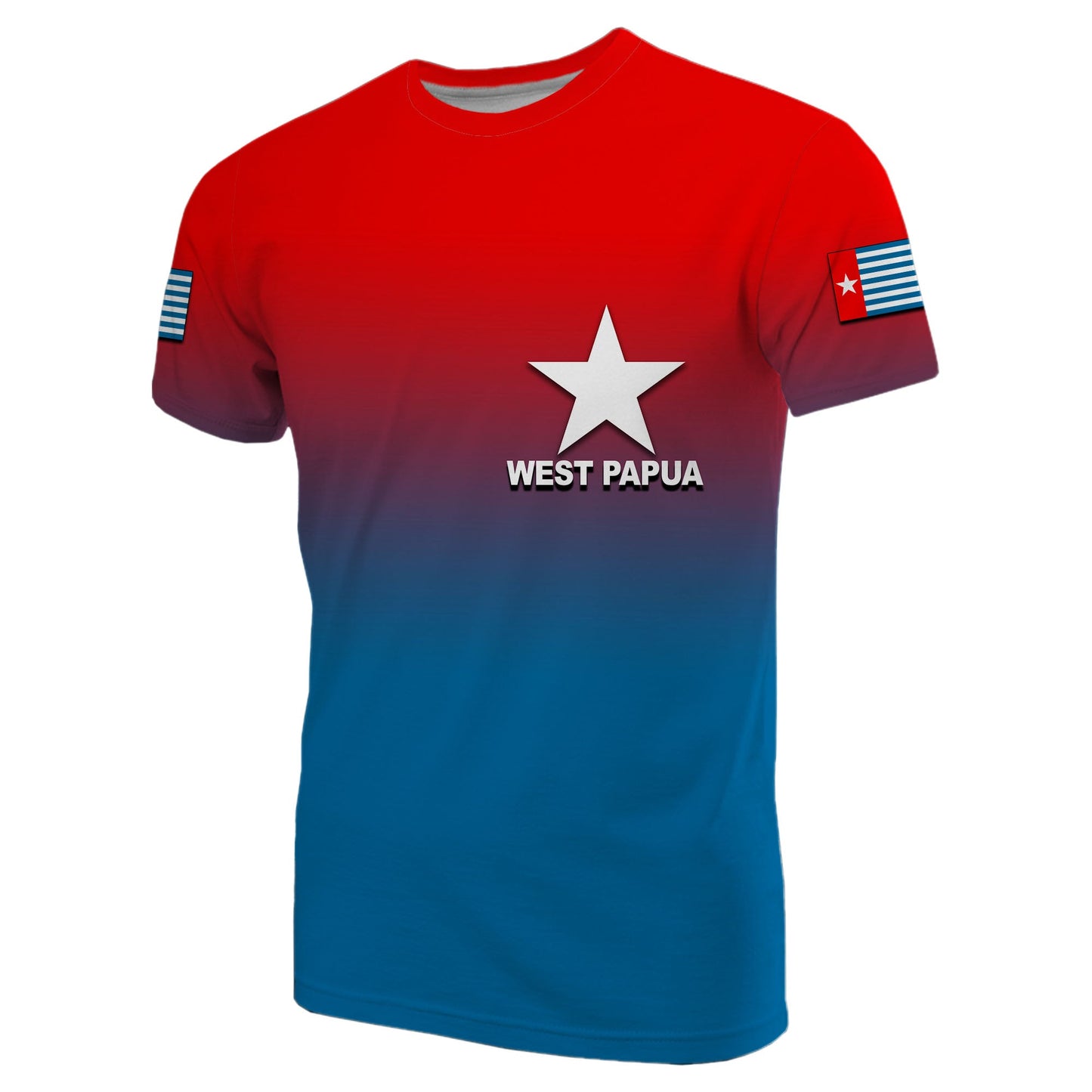 West Papua T Shirt Flag Color Simple Style