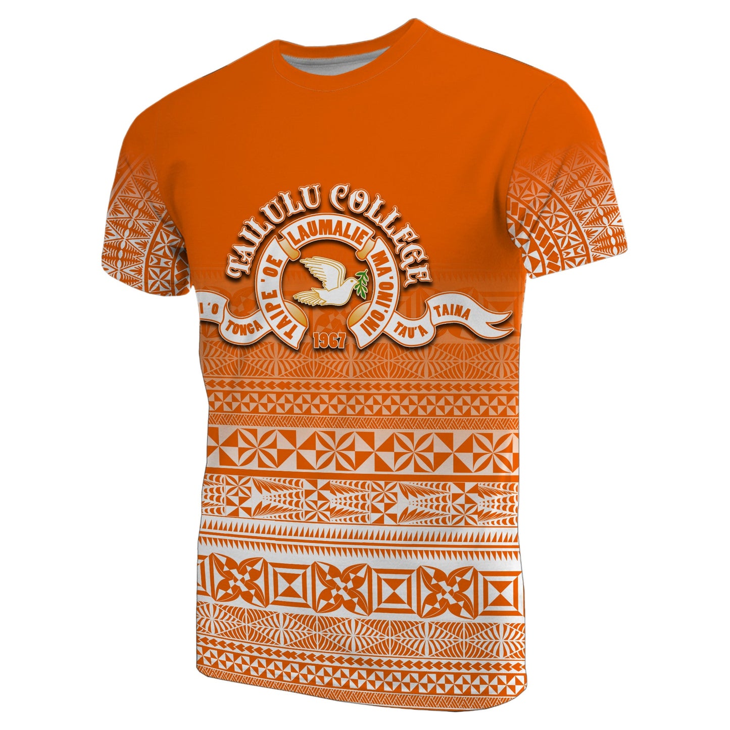 Custom Personalised Tailulu College T Shirt Tonga Patterns Style