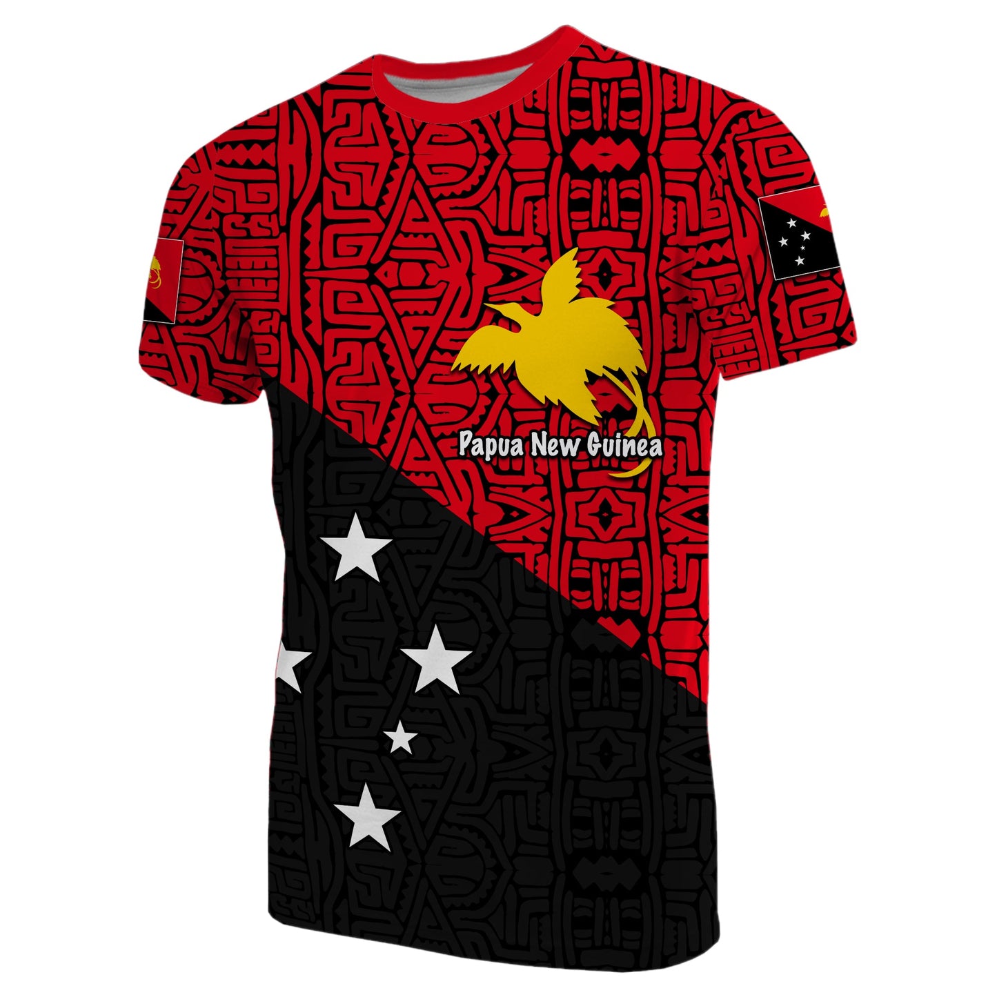 Papua New Guinea T - Shirt Patterns With Flag