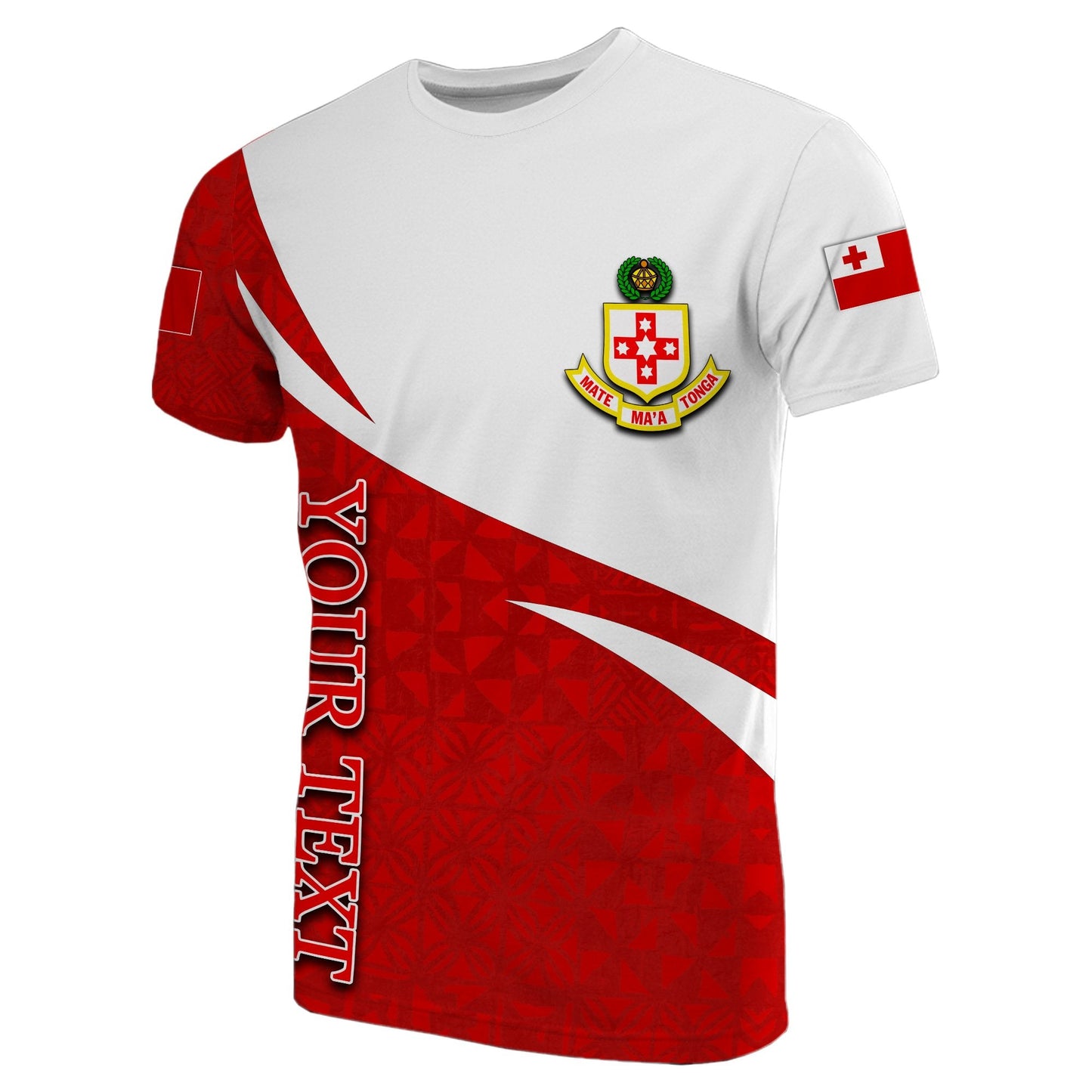 Custom Personalised Kolisi Tonga T - Shirt - Tonga Patterns Style
