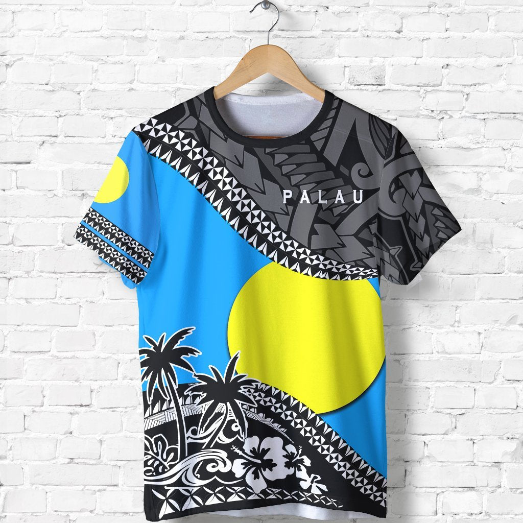 Palau T Shirt Palau Flag Fall In The Wave K9