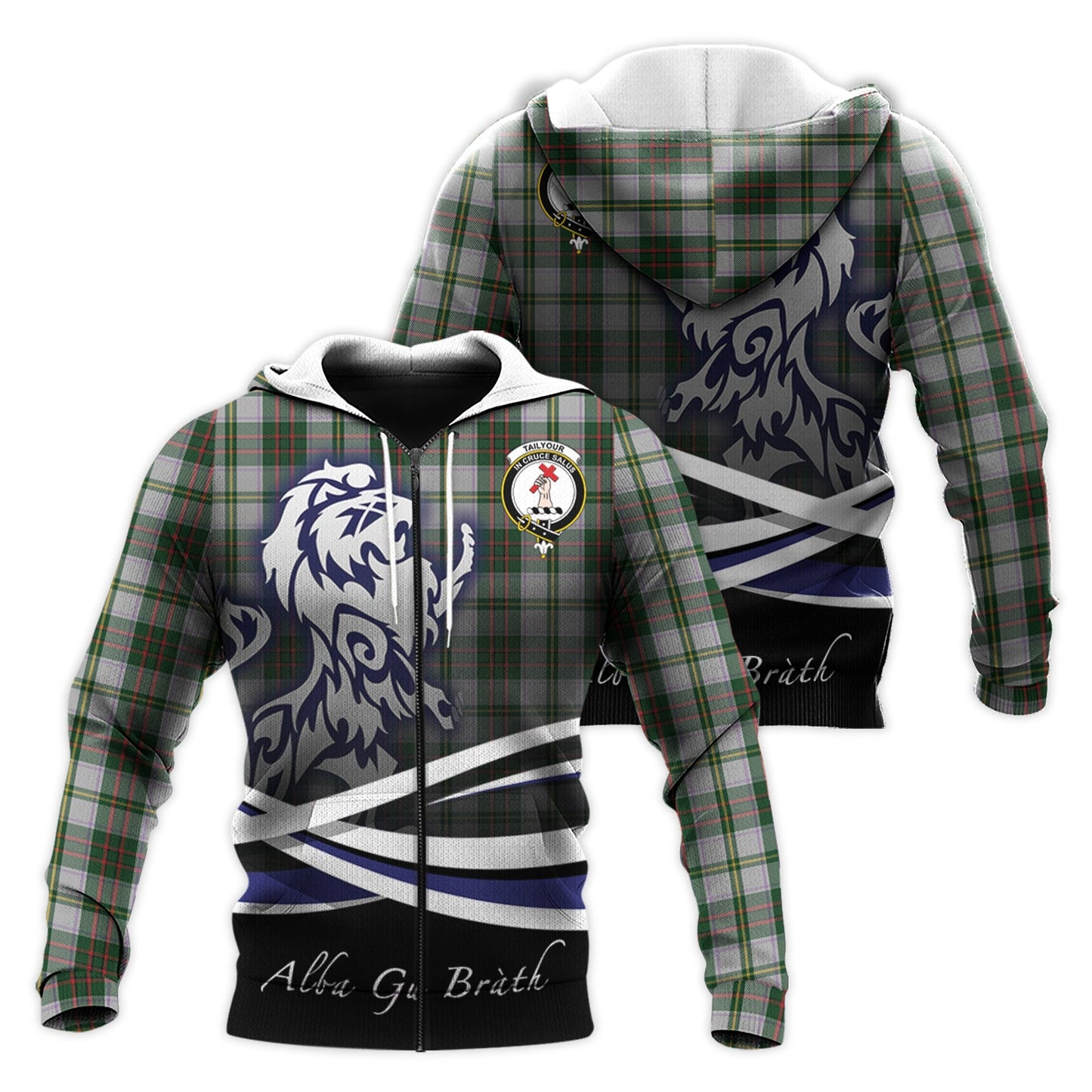 Printivon Taylor Dress Tartan Scottish Lion Hoodie