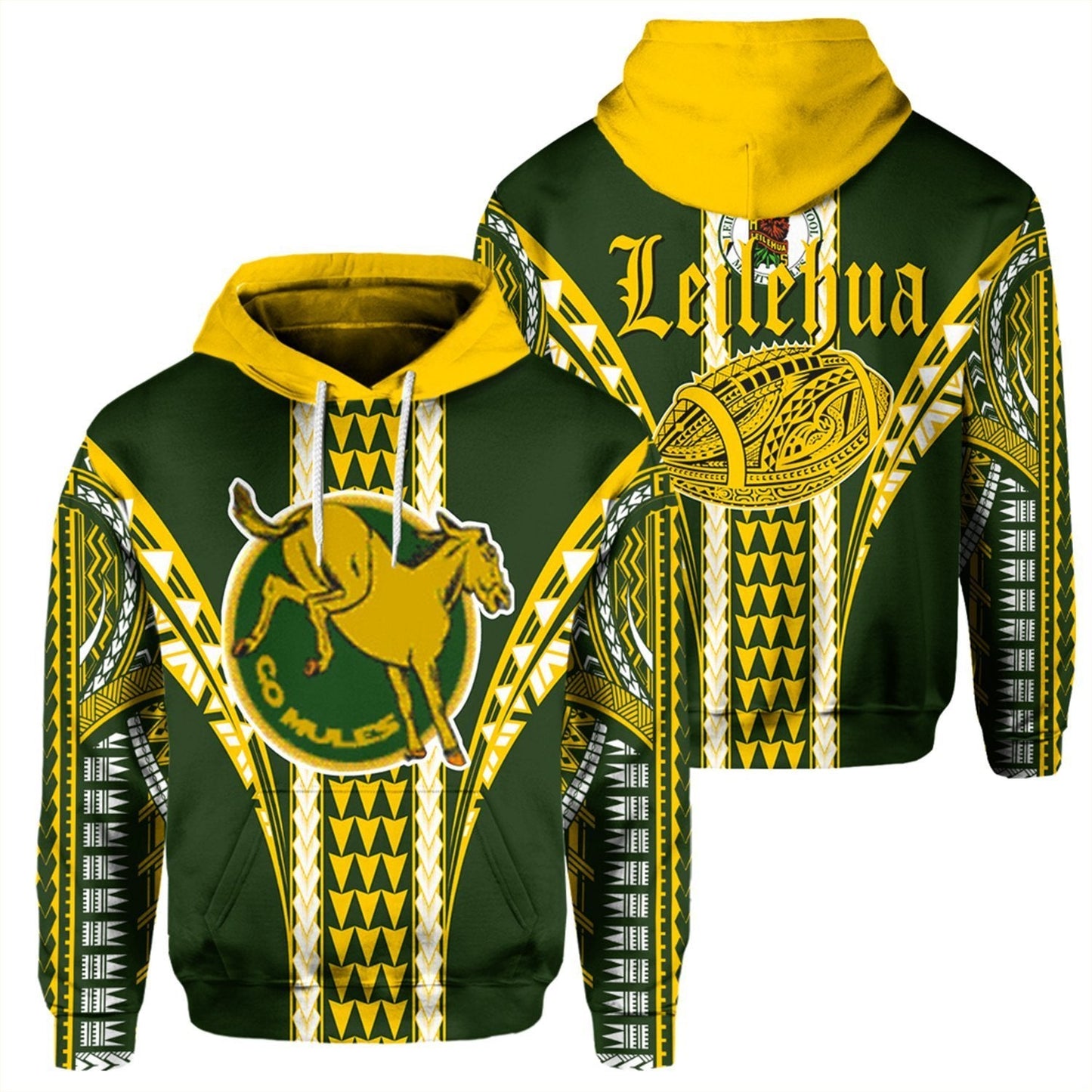 Hawaii Hoodie Leilehua High Football Jersey Hoodie AH