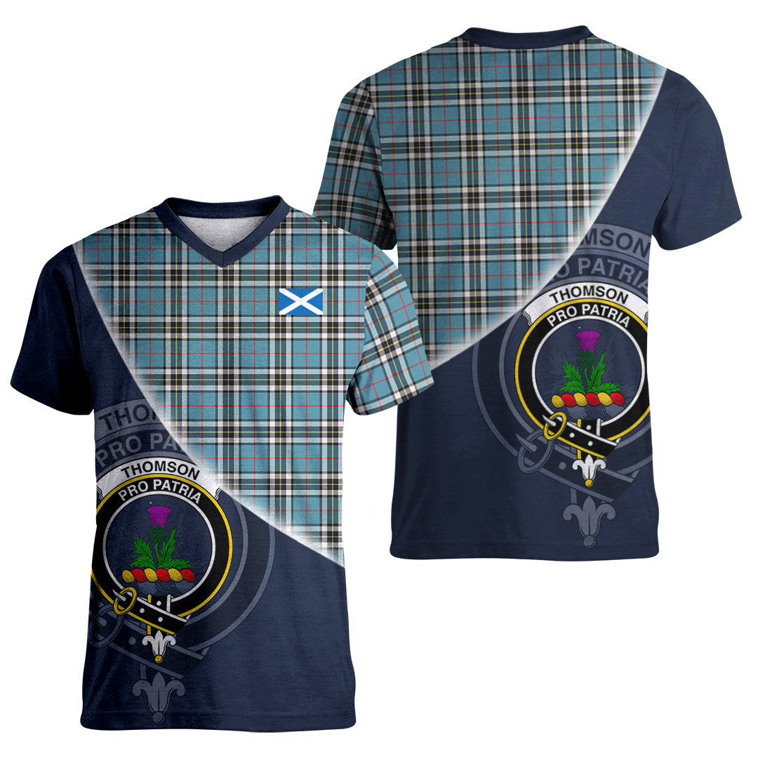 Printivon Thomson Tartan Scottish Crest T Shirt