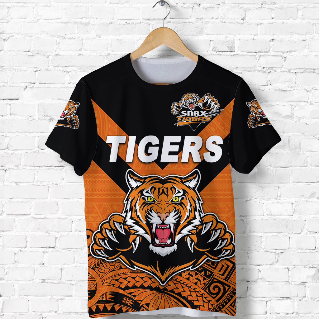 Custom Personalised Papua New Guinea Lae Snax Tigers T Shirt Rugby Original Style - Orange, Custom Text And Number