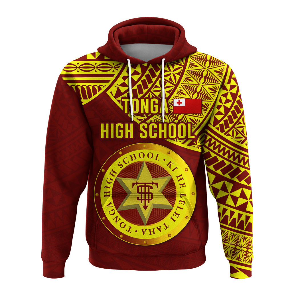 ( Personalised) Tonga High School Hoodie Maroon and Gold