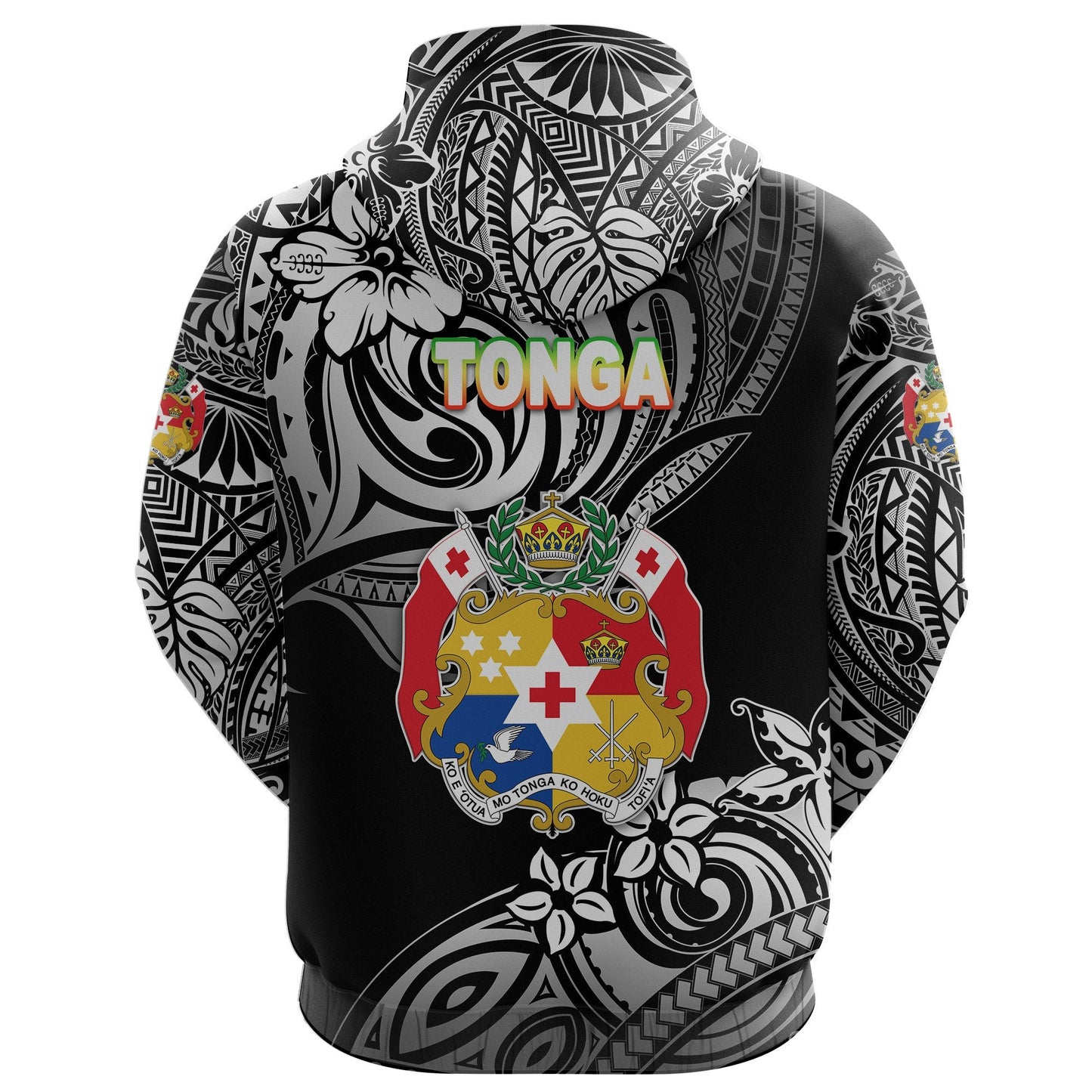 Mate Ma'a Tonga Rugby Zip Hoodie Polynesian Unique Vibes Black