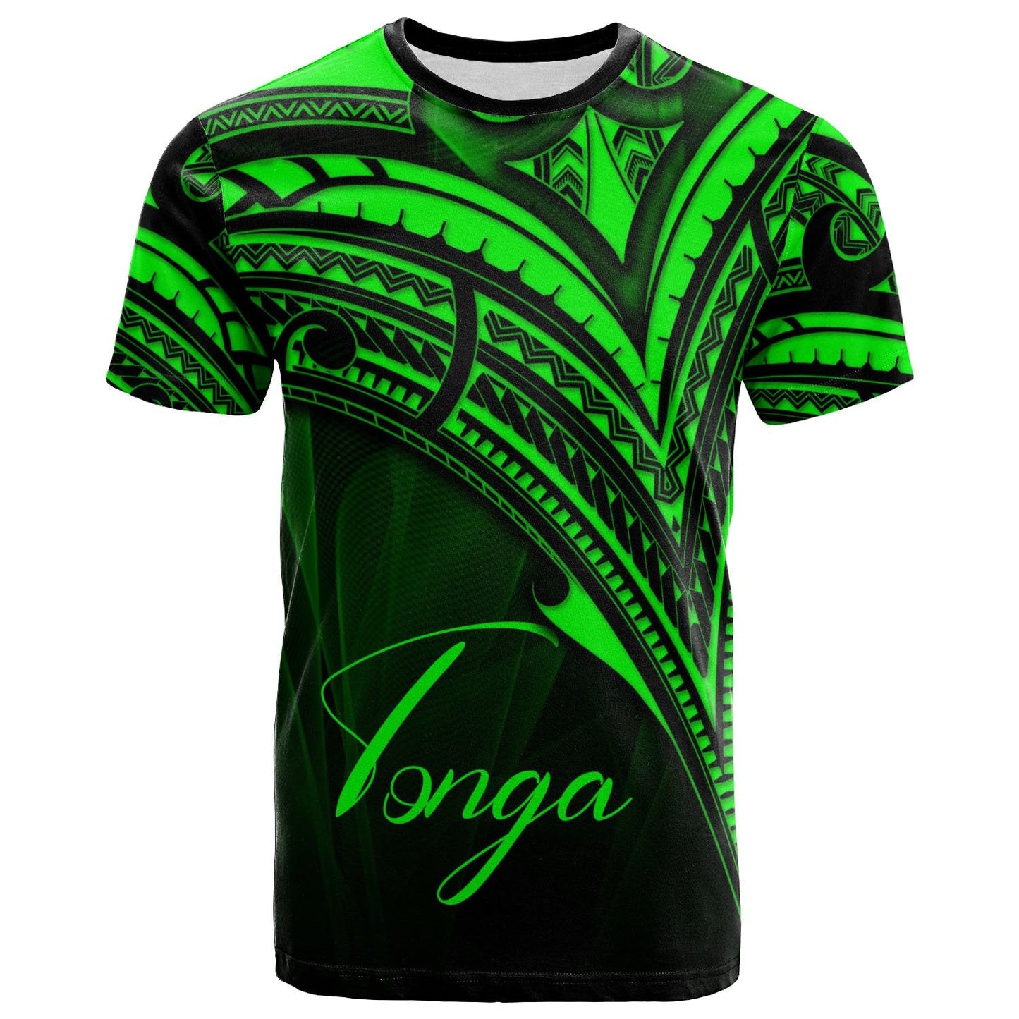 Tonga T - Shirt - Green Color Cross Style