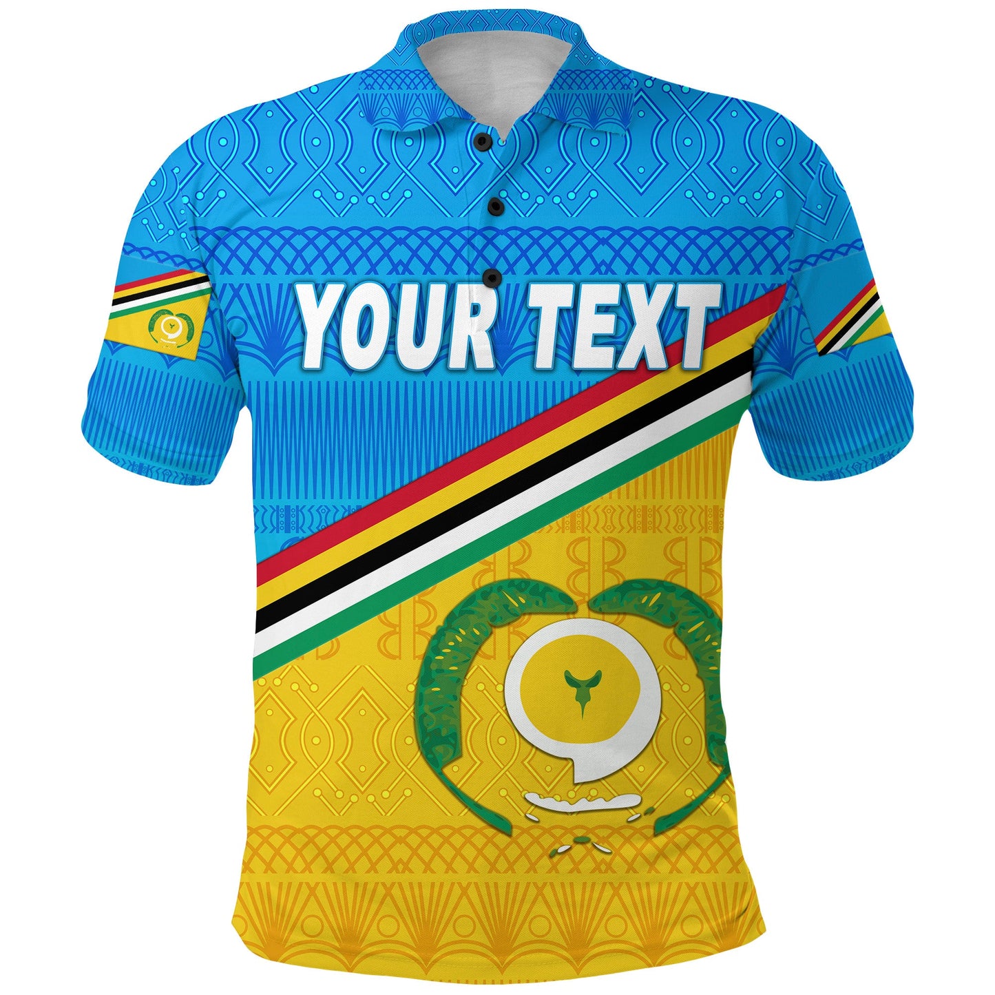 Custom Personalised Torba Province Polo Shirt Vanuatu Pattern Traditional Style