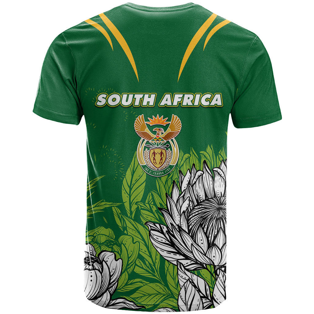South Africa T Shirt King Protea With Flag TS06