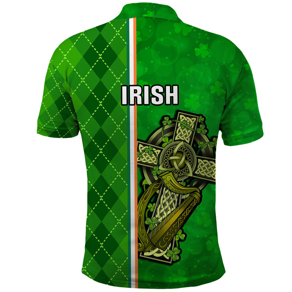 Ireland Polo Shirt Cross With Shamrock Simple Style