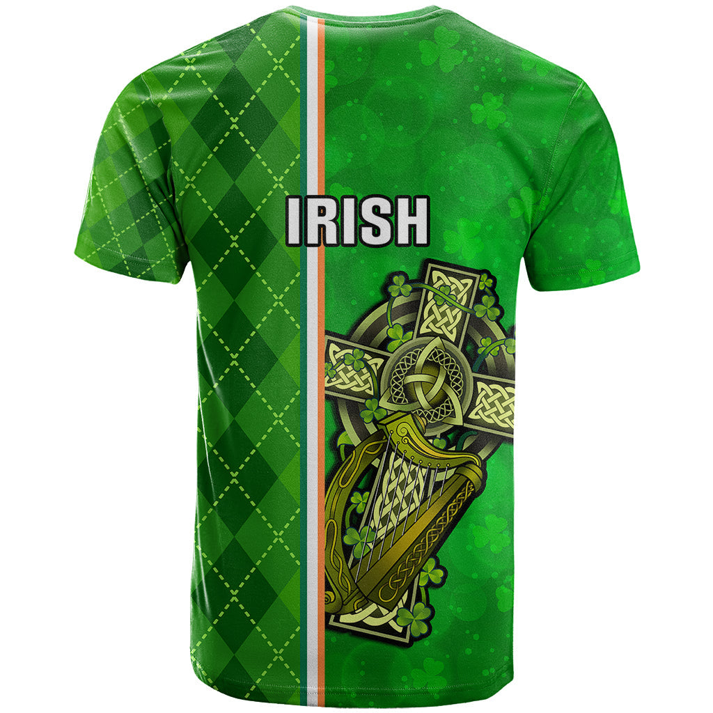 Ireland T Shirt Cross With Shamrock Simple Style