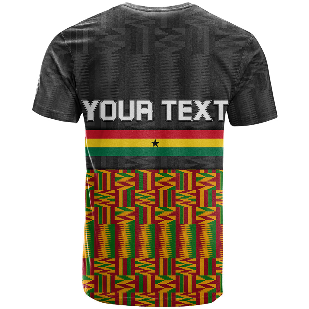 Custom Ghana T Shirt Kente Pattern With Coat Of Arms