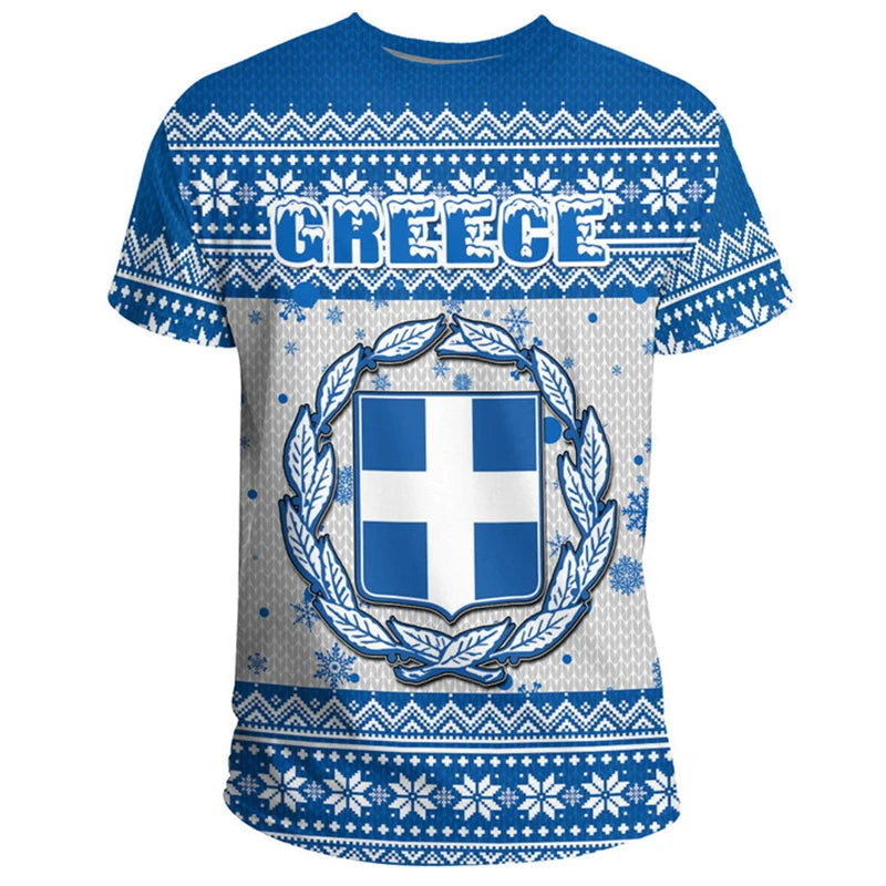 Greece Shirt Christmas Vibe Greece T Shirt