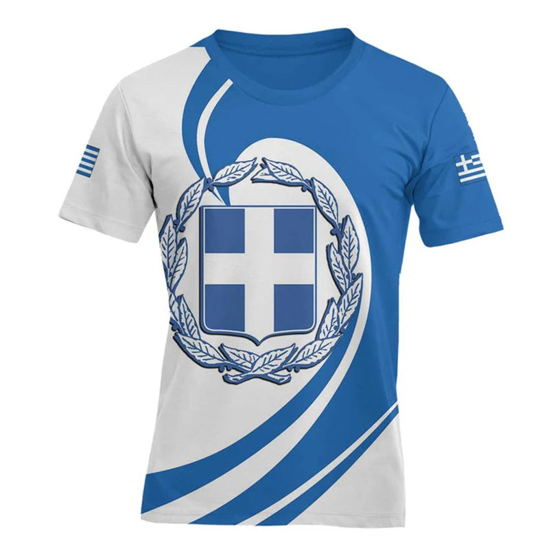 Greece T Shirt Greece Coat Of Arms Unisex Printed Shirt Curve Style