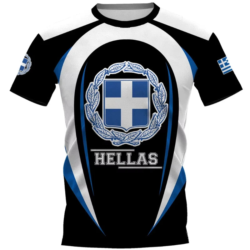 Greece T Shirt Hellas Coat Of Arms Unisex Printed Shirt