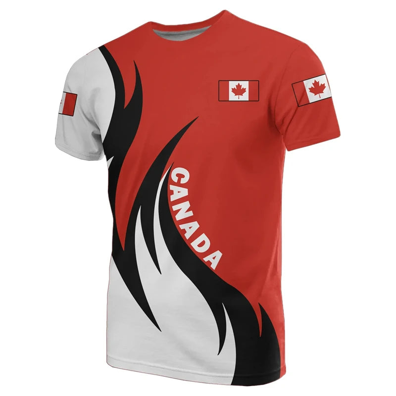 Canada Flag T Shirt Canada Maple Leaf Flame Style Shirt