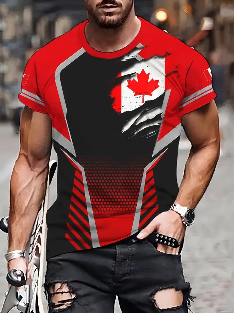 Vintage Canada Flag T Shirt Pride Canada Flag Maple Leaf Red Shirt