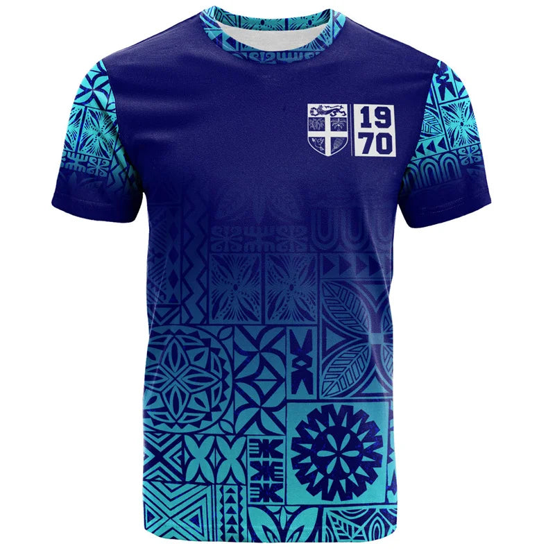 Fiji Shirt Fiji Coat Of Arms 1970 Polynesian Printed T Shirt