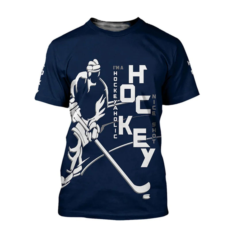 Canada Hockeyaholic Shirt For Ice Hockey Lover Short Sleeved T-Shirt All Over Print
