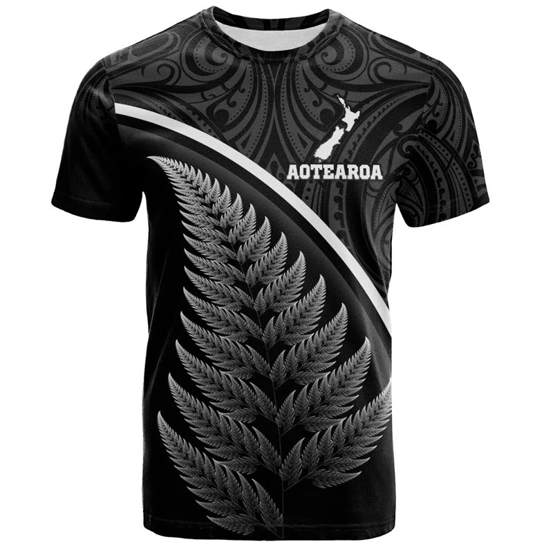 New Zealand T Shirt Aotearoa Silver Fern Unisex Shirt All Over Print