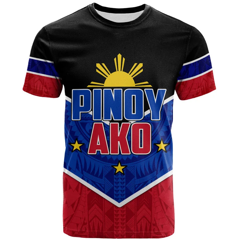 Philippines T Shirt Pinoy Ako Philippines Flag Printed Unisex Shirt