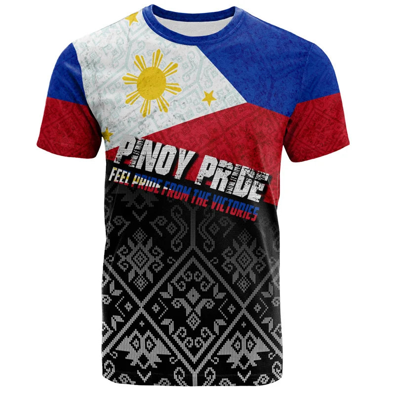 Philippines Pinoy Pride Shirt Filipinos Unisex Printed Short Sleeve Shirt