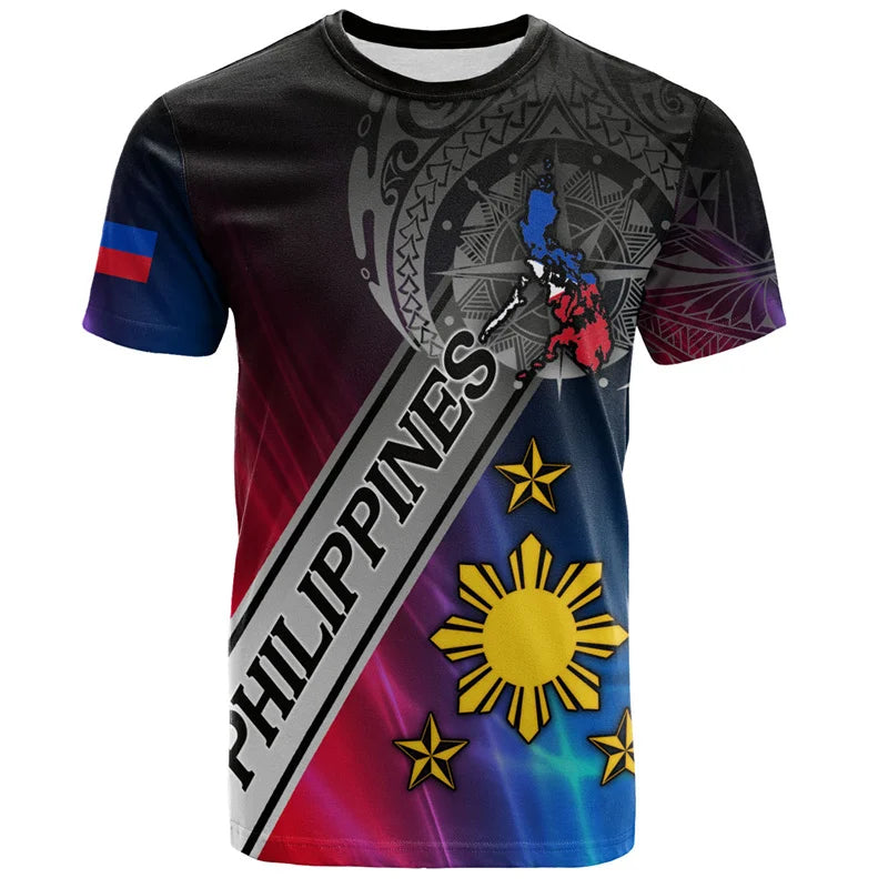 Philippines Polynesian Tribal T Shirt Pride Filipinos Unisex Printed Black Shirt