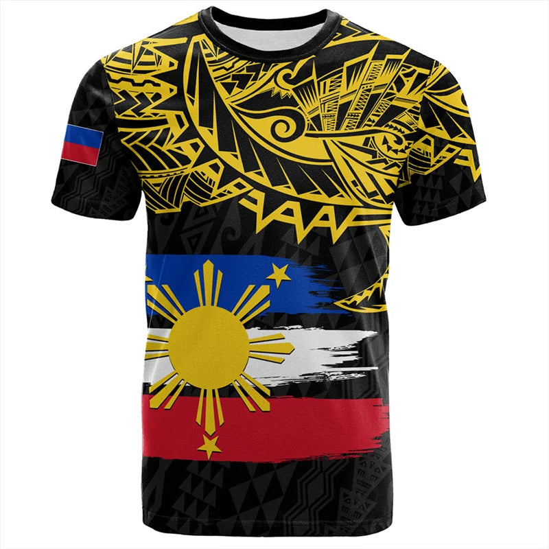 Philippines Shirt Polynesian Tribal Pride Filipinos Unisex Printed Shirt