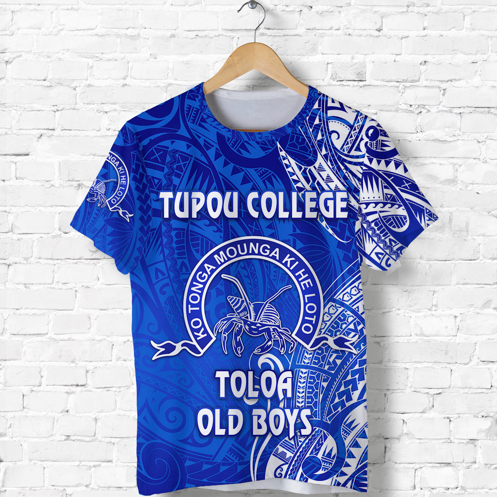 Tonga Tupou College T Shirt Toloa Old Boys Simple Vibes - Blue
