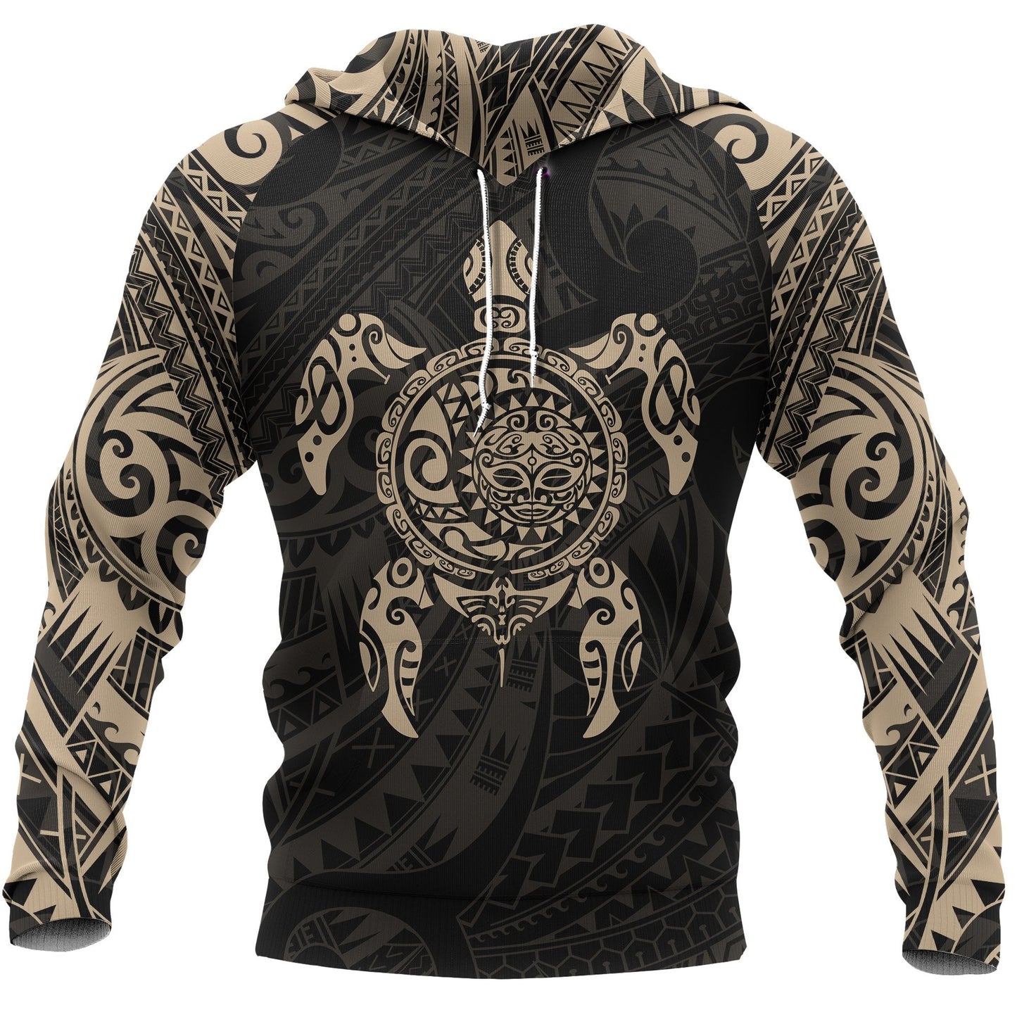 Maori Tattoo Hoodie, New Zealand Turtle Tattoo Pullover Hoodie