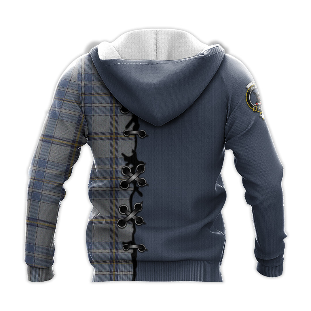 Printivon Tweedie Tartan Hoodie Lion Rampant And Celtic Thistle Style