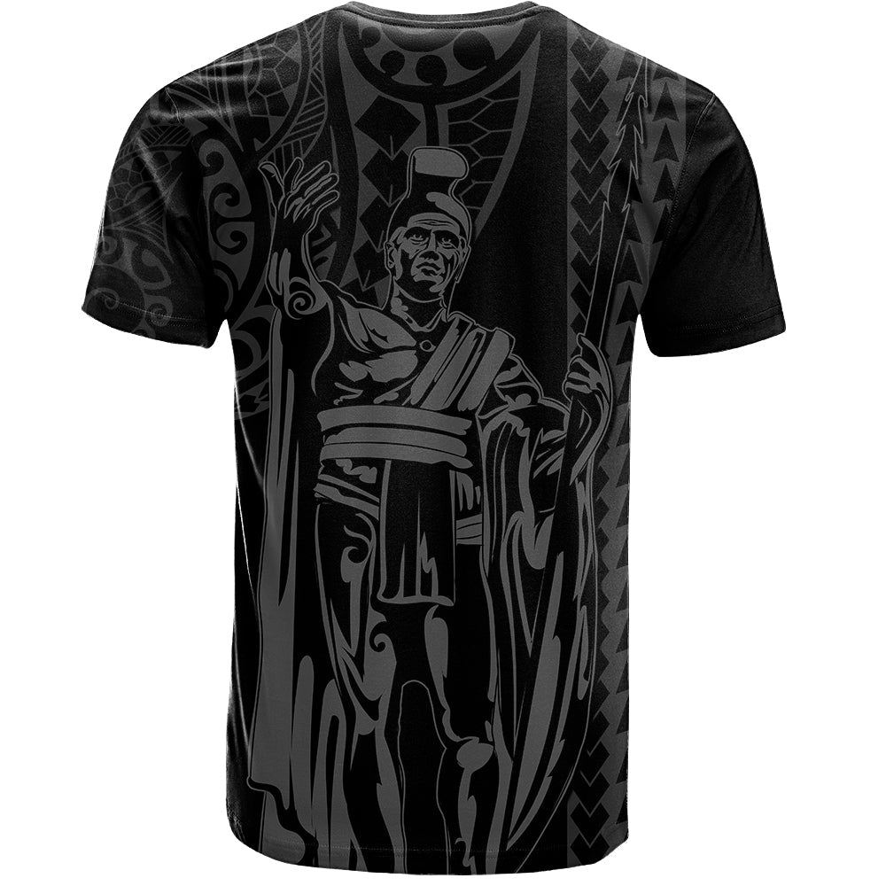 Hawaii T-Shirt Polynesian Tribal King Kamehameha I Kakau Black Shirt