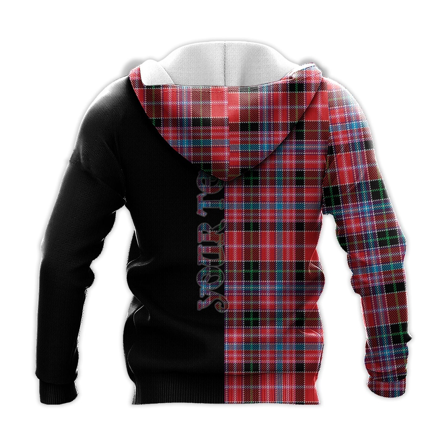 Printivon Udny Tartan Personalize Half Hoodie