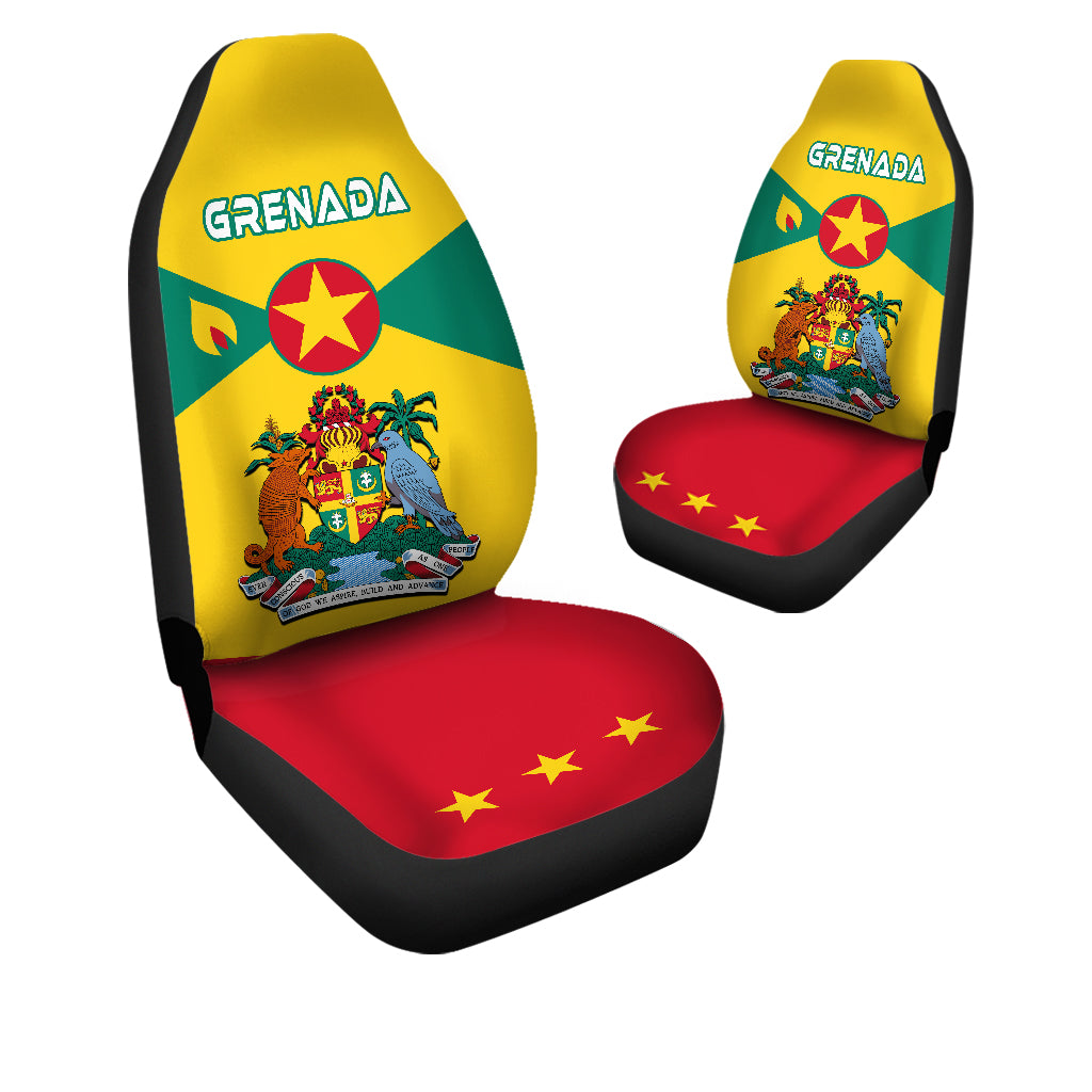 Grenada Car Seat Covers Power Grenada Mix Coat of Arms