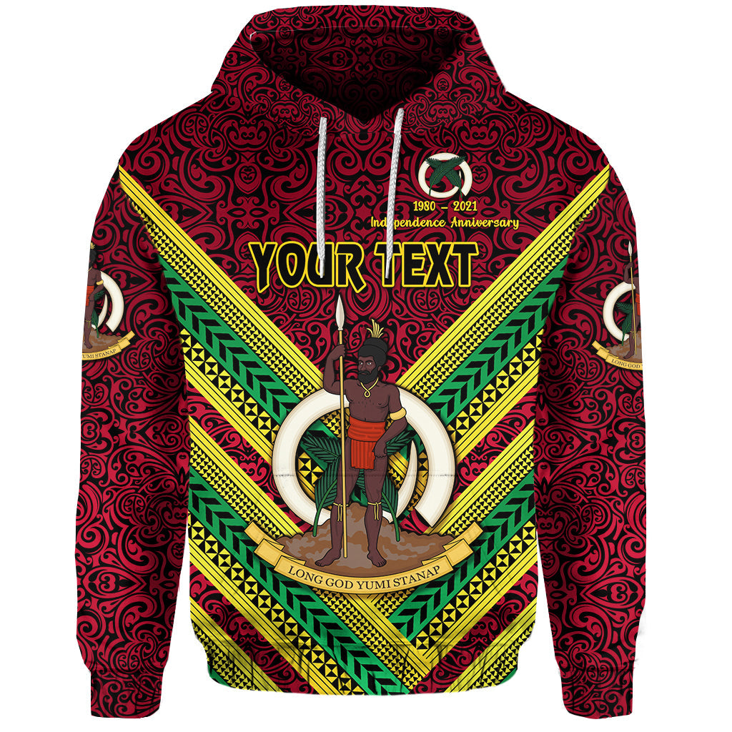 ( Personalised) Vanuatu Special Independence Anniversary Hoodie Creative Style Red
